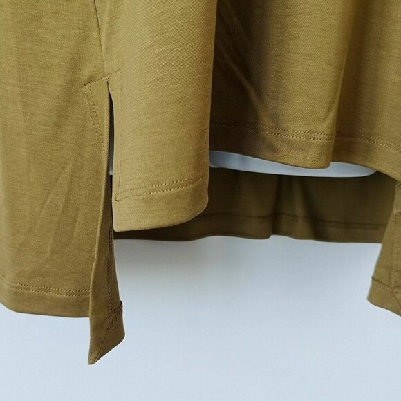 NWT EILEEN FISHER Gold Leaf Tencel Interlock Ballet Neck Box Top Medium - Picture 4 of 6